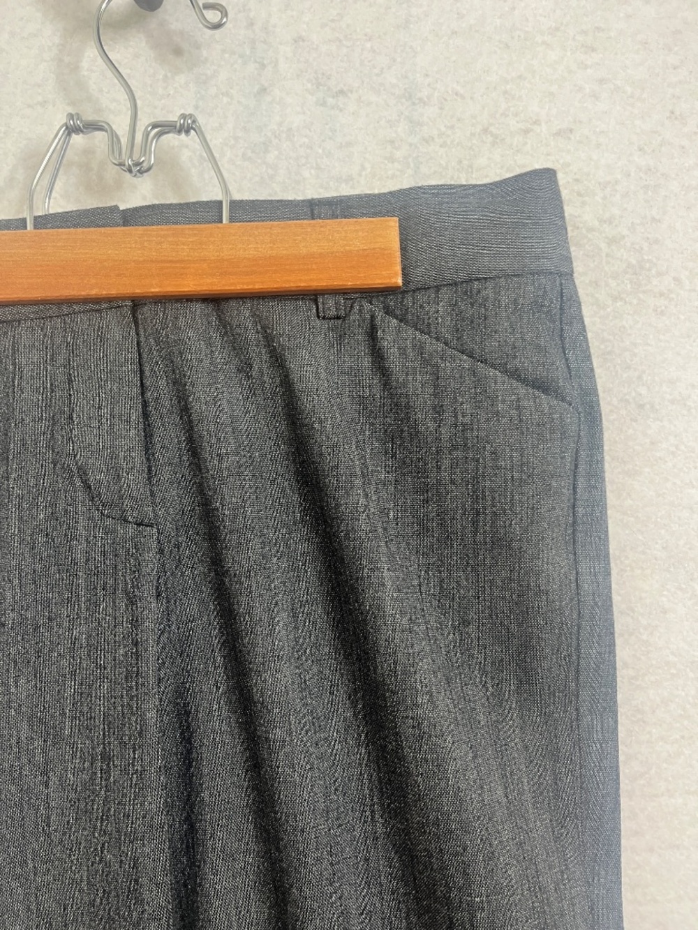 Theory Gray Wide Leg Dress Pants Trouser Size 14 - Picture 3 of 8